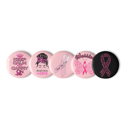 Breast Cancer Awareness Set of Pin Buttons