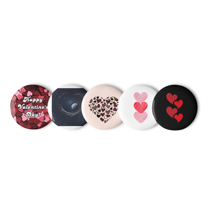 Valentines Day Set of pin buttons