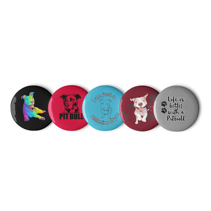 American Pitbull Set of pin buttons