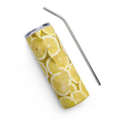 Lemon Stainless Steel Skinny tumbler cup 20 oz