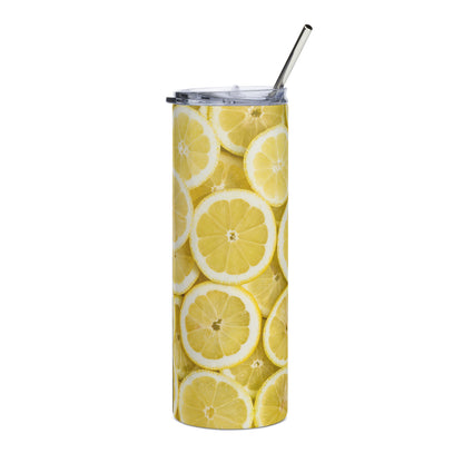 Lemon Stainless Steel Skinny tumbler cup 20 oz