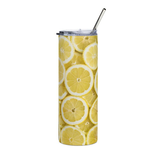 Lemon Stainless Steel Skinny tumbler cup 20 oz