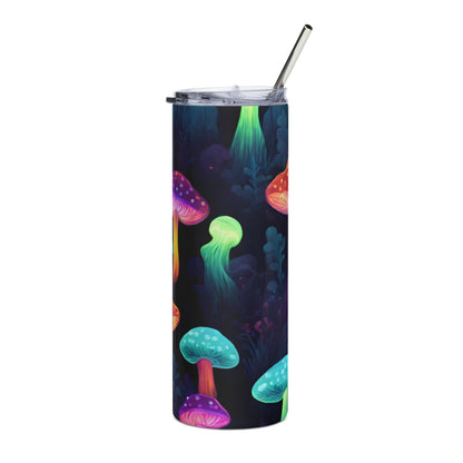 Neon Glow Mushroom Stainless steel tumbler