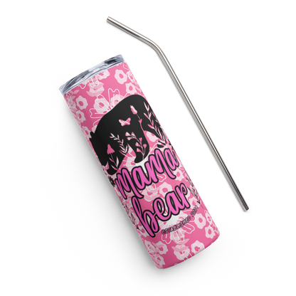 Stainless Steel Tumbler Cup 20oz Mama Bear 2024 Pink Design