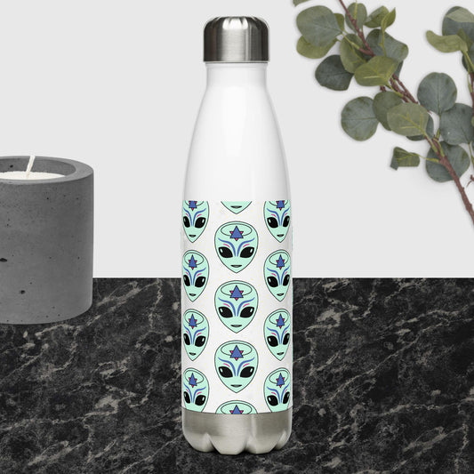 Stainless Steel Water Bottle Kelsey's Korner Branded Alien Galaxy Design