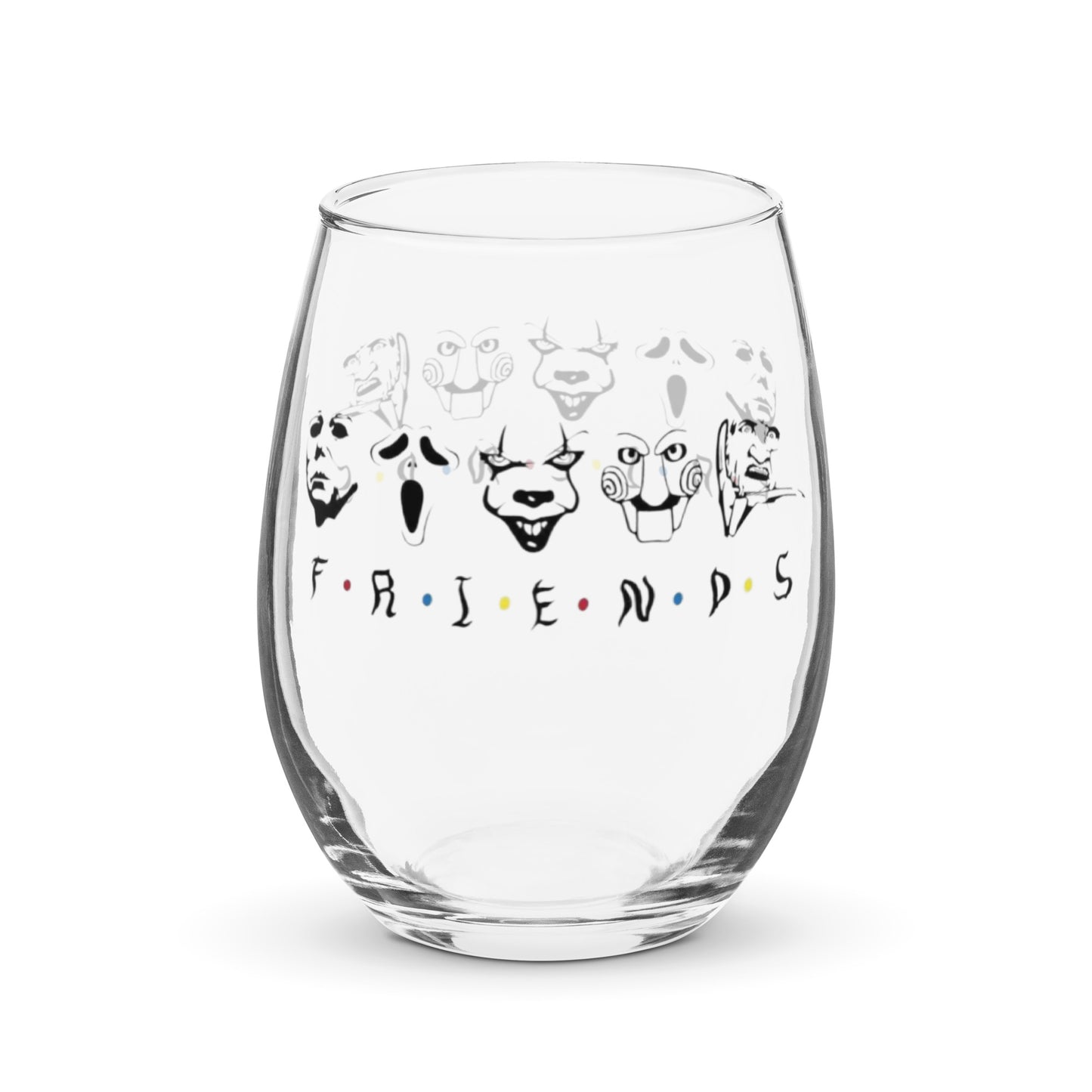 Stemless wine glass Halloween Friends