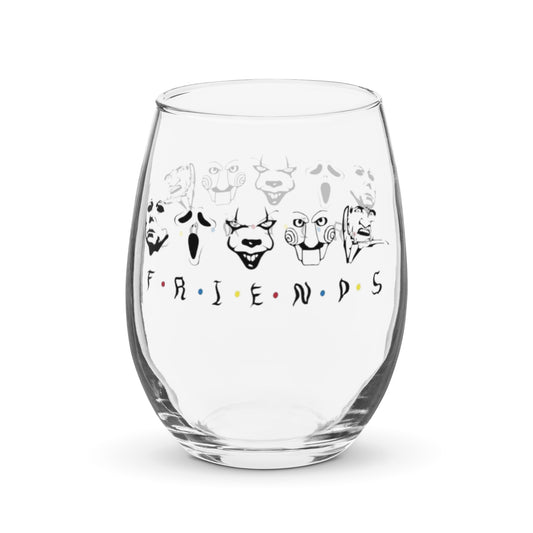 Stemless wine glass Halloween Friends