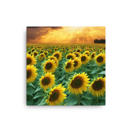 Sunflower Sunset Scene Thin canvas