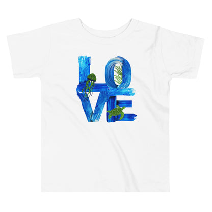 Oceanic LOVE Toddler Short Sleeve Tee Shirt Custom Print on Demand