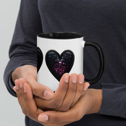 Valentine's Day Diamond Heart Mug with Color Inside