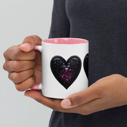 Valentine's Day Diamond Heart Mug with Color Inside