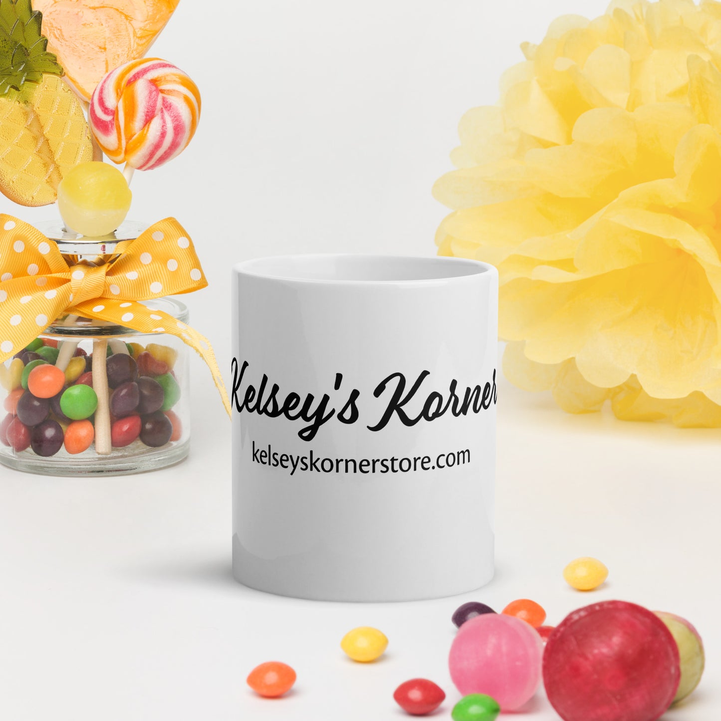 Kelsey's Korner White Glossy Mug