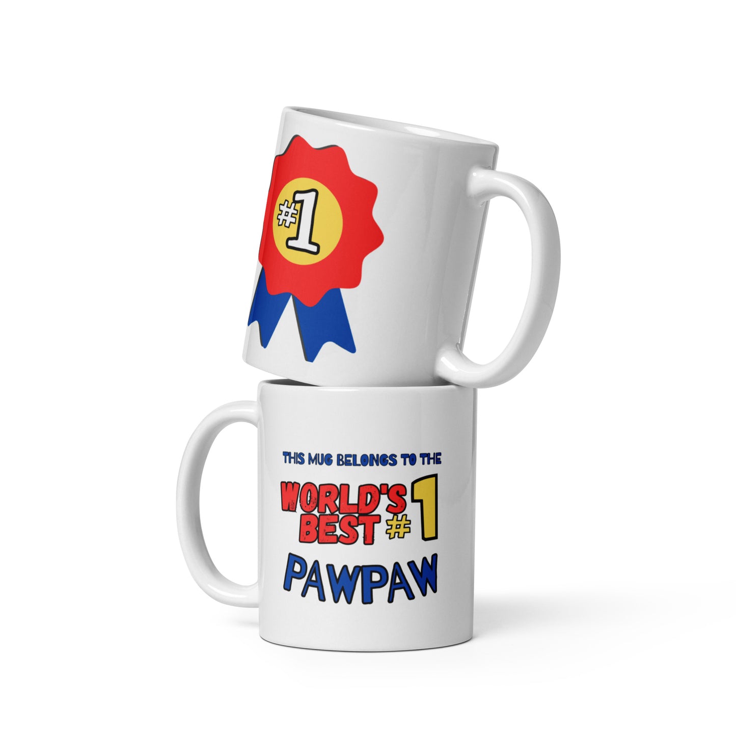 White glossy mug World's Best Pawpaw 11 oz 15 oz 20 oz