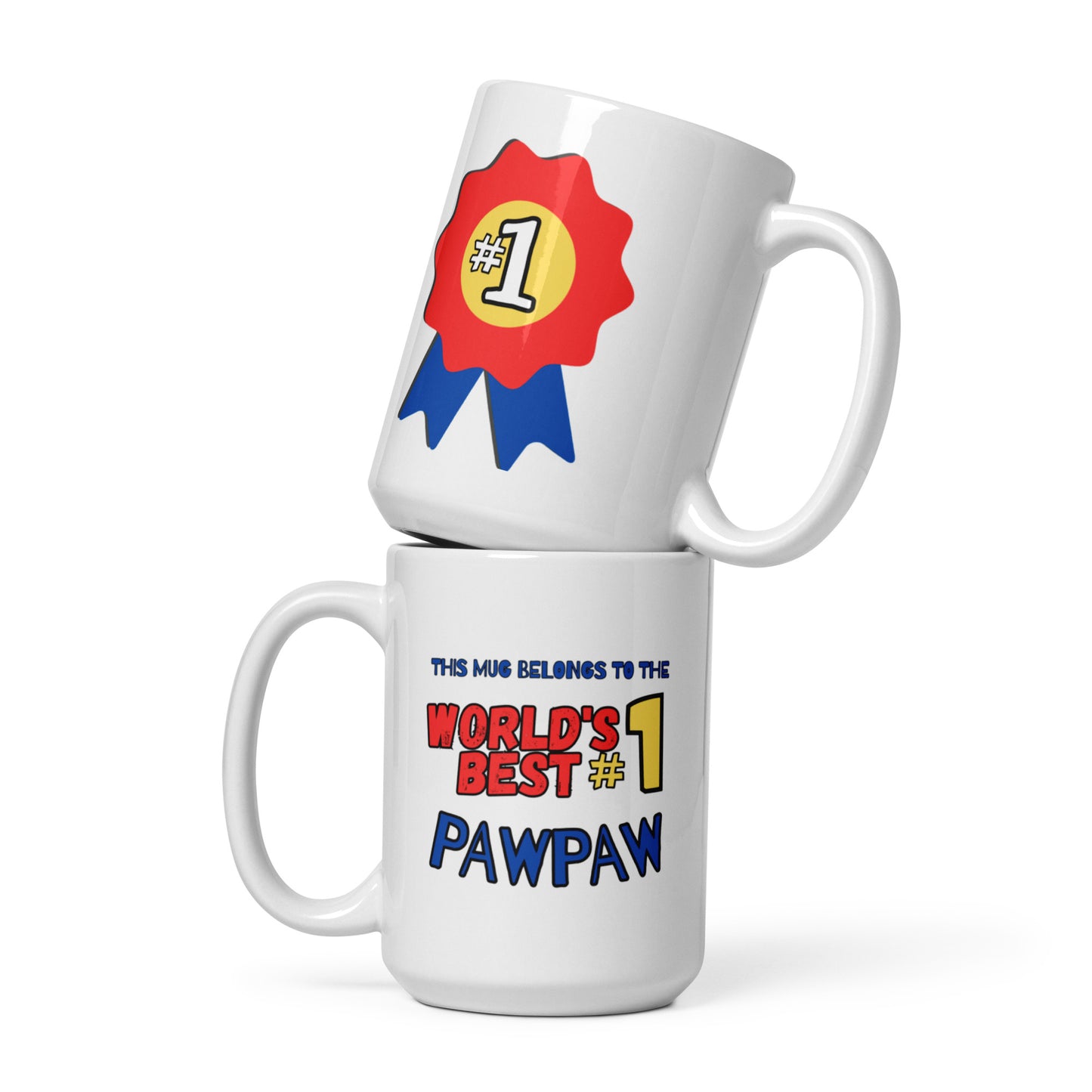 White glossy mug World's Best Pawpaw 11 oz 15 oz 20 oz