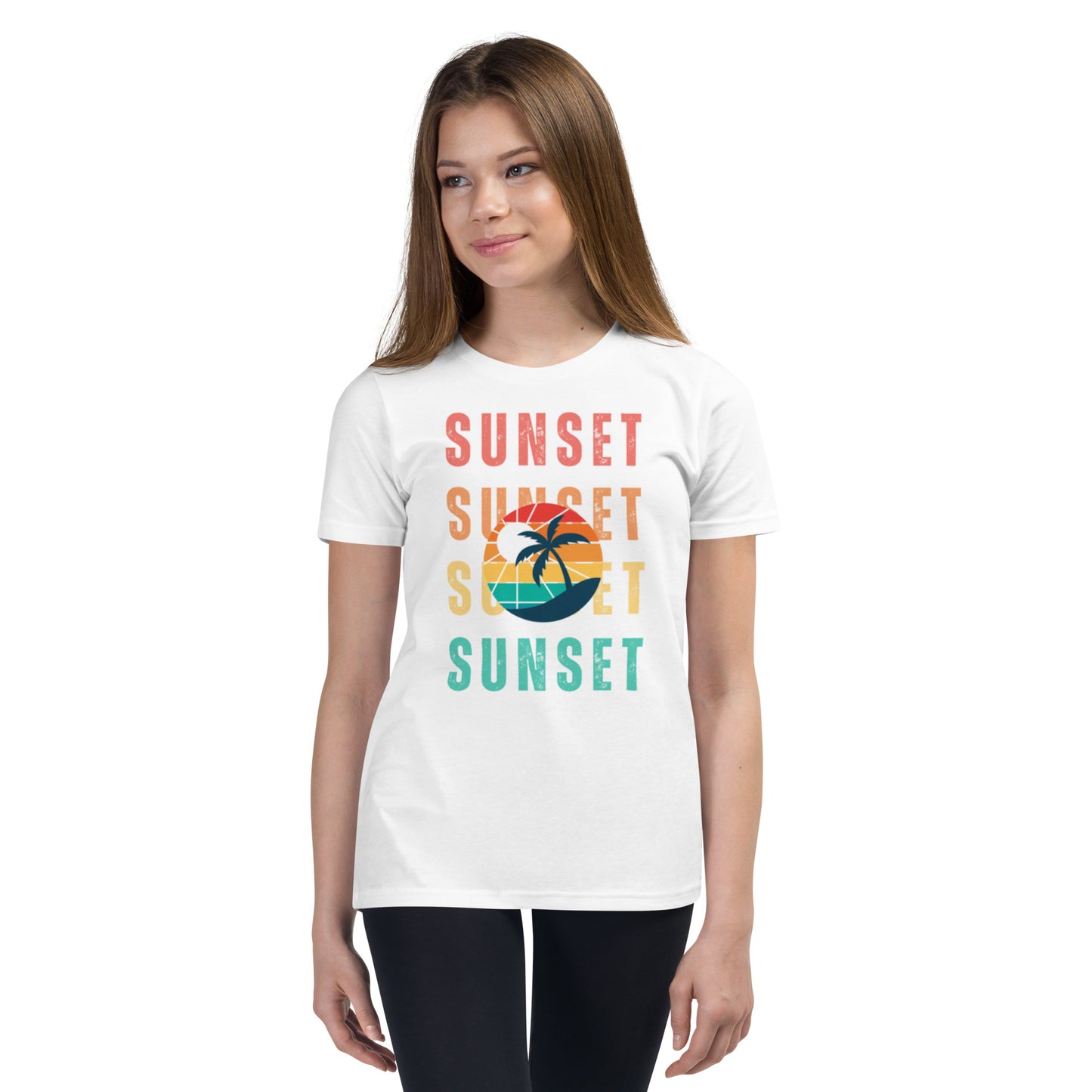 Youth Short Sleeve T-Shirt Summer Sunset Graphic Tee