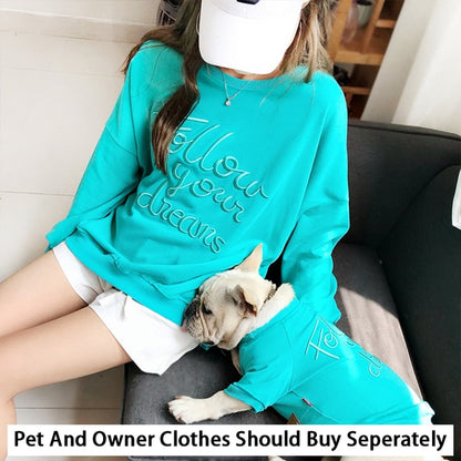 2021 New Arrival Dog Clothes Fashion Dog Matching Hoodie Pet Shirt Parent-Child Clothes For Dogs Costume Bulldog Dogs Clothing