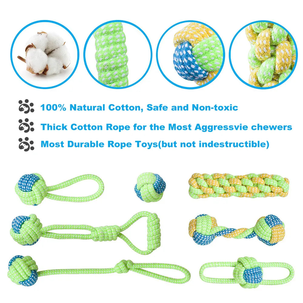 Pet Dog Toys for Large Small Dogs Toy Interactive Cotton Rope Mini Dog Toys Ball for Dogs Accessories Toothbrush Chew Puppy Toy