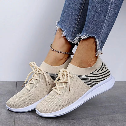 Shoes Women New 2022 Mesh Breathable Sneakers Lace-up Plus Size Running Shoes Versatile Casual Walking Shoes Zapatillas De Mujer