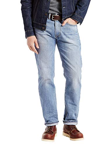 Levi's Men's 505 Regular Fit Jeans (Also Available in Big & Tall), Medium Stonewash, 34W x 32L