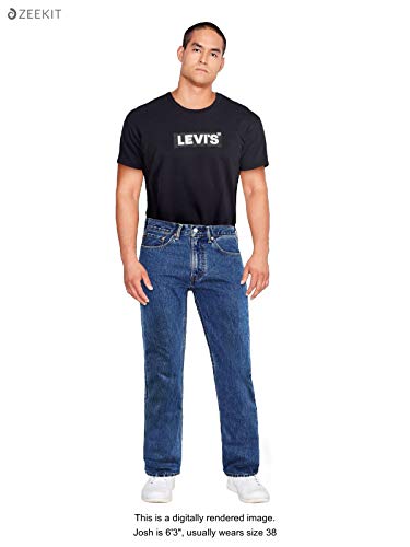 Levi's Men's 505 Regular Fit Jeans (Also Available in Big & Tall), Medium Stonewash, 34W x 32L