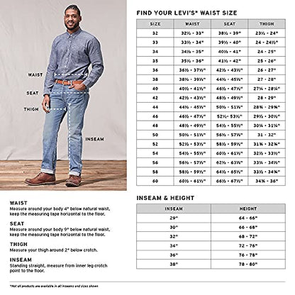 Levi's Men's 505 Regular Fit Jeans (Also Available in Big & Tall), Medium Stonewash, 34W x 32L