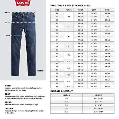 Levi's Men's 505 Regular Fit Jeans (Also Available in Big & Tall), Medium Stonewash, 34W x 32L